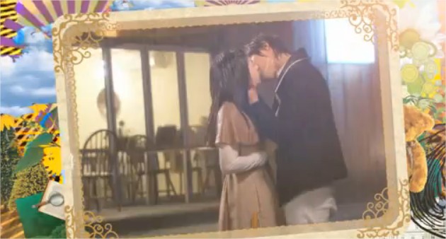 young couple kissing in the rain. Major Playful Kiss Episode 13